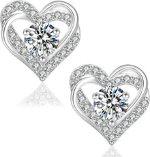 Moissanite Ohrringe Damen Silber 925 Blume Halo Diamant 2,0 Karat