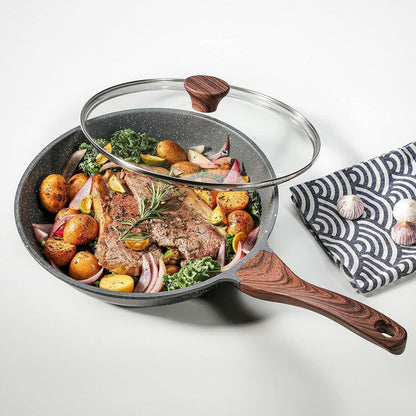 Antihaft Bratpfanne 24cm Schweizer Granit Beschichtung Chef's Pfanne