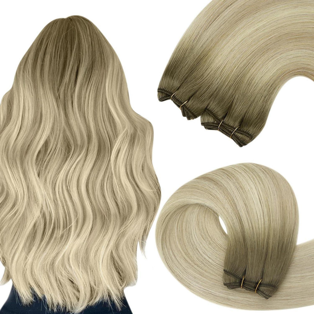 Blond Echthaar Tressen 55cm – Volumenspendend & Länger