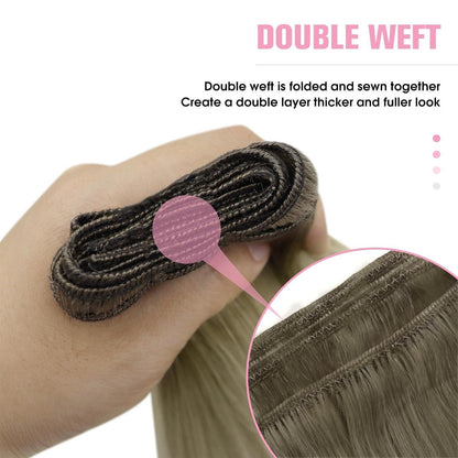 Blond Echthaar Tressen 55cm – Volumenspendend & Länger