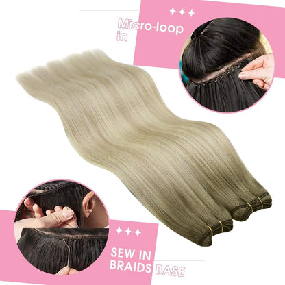 Blond Echthaar Tressen 55cm – Volumenspendend & Länger