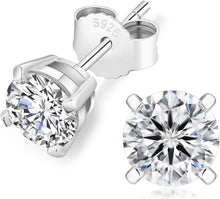 Moissanite Ohrringe Silber 925 Damen VVS1 D 14K Gelbgold/Weißgold