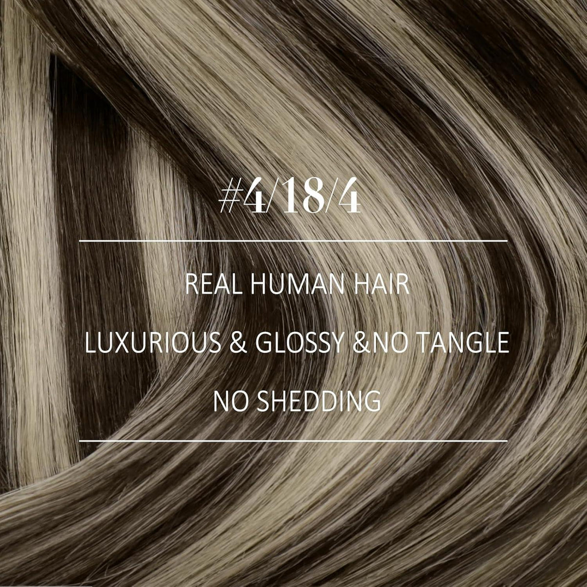 Echthaar Tressen Ombre Braun Aschblond 55cm - 100g Weft