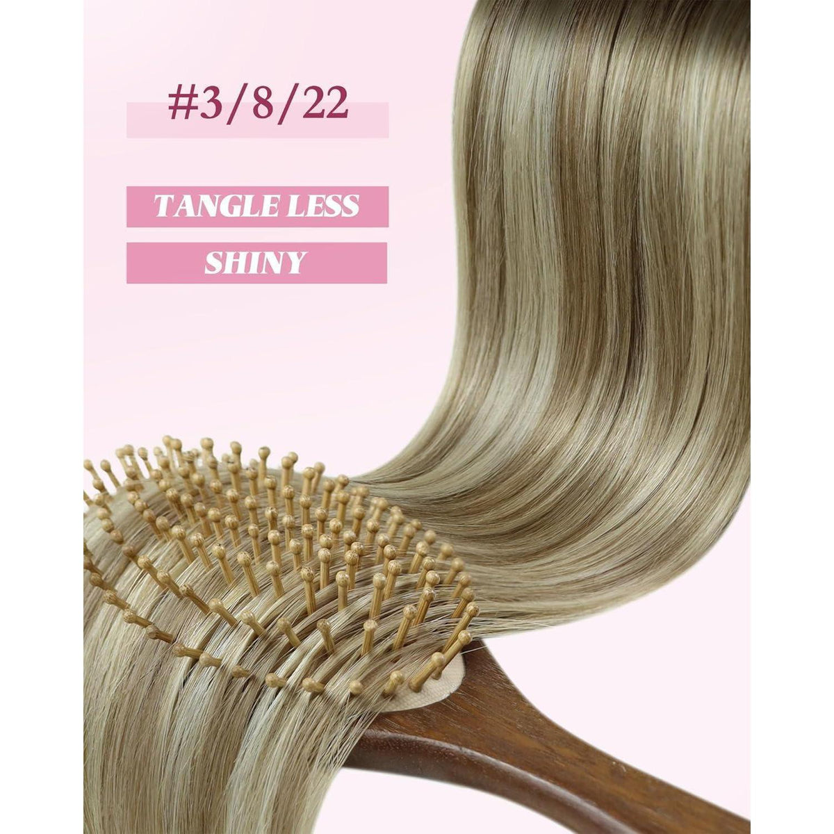 Echthaar Microring Extensions Braun Balayage Blond 45cm