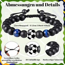 Yamitora Fußball Armband für Jungs 5-10 Jahre, Naturstein