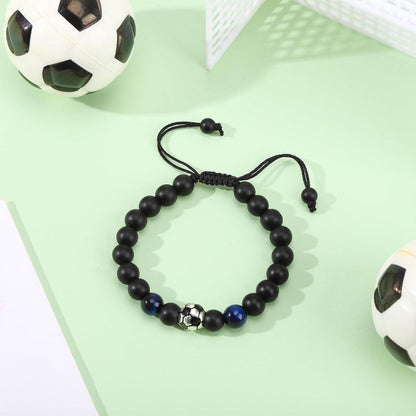 Yamitora Fußball Armband Naturstein Geschenke Fußball Jungs 5-10 Jahre