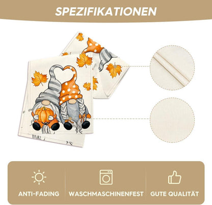 Herbst Tischläufer Ahornblätter Kürbisse 40x180 cm Party Deko