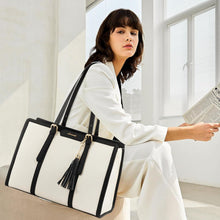 17 Zoll Laptop Handtasche Damen Canvas Tote Aktentasche