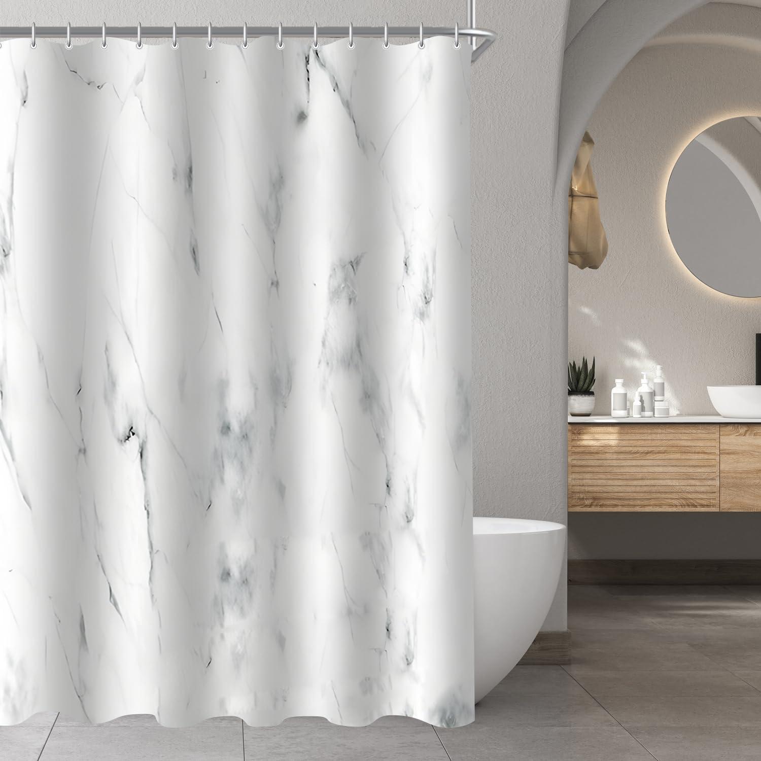 Duschvorhang Marmor 300x200cm Wasserdicht Waschbar mit 14 Ösen Badezimmer
