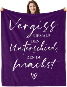 Dankeschön Decke Flauschig 130x150CM, Multifunktional, Geschenkidee
