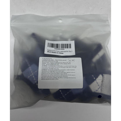 No Pull Hundegeschirr kariert, verstellbar, Blau S