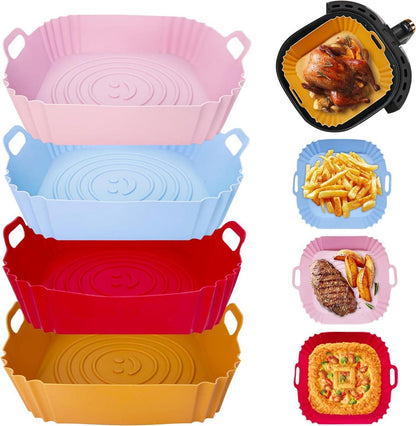 Silikonform für Heißluftfritteuse 4er Set Airfryer Zubehör