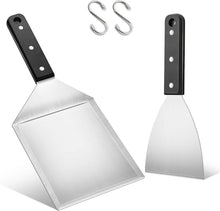 Edelstahl Grillspachtel Set für BBQ und Teppanyaki