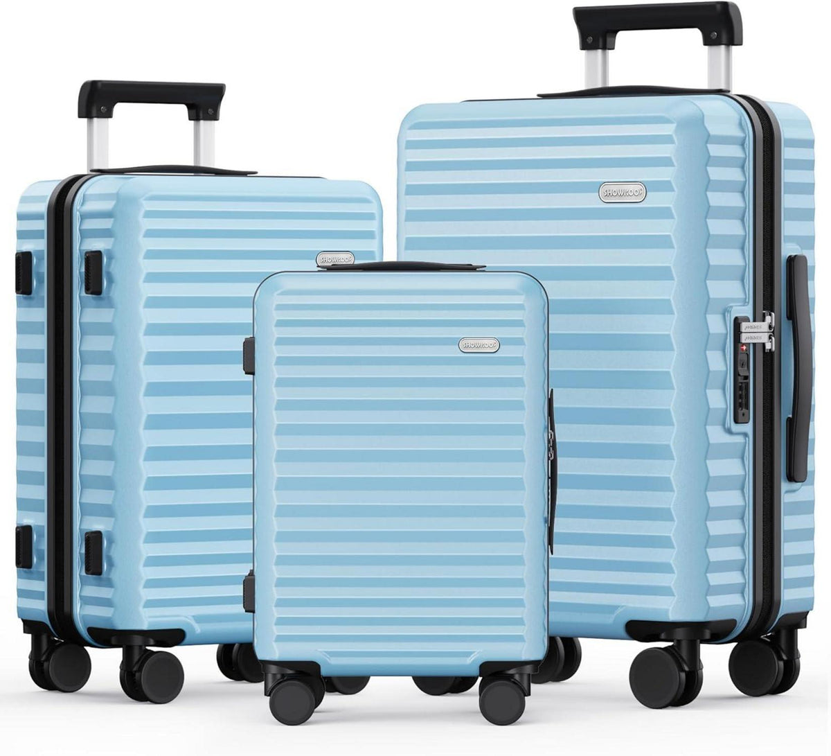 Hartschalen Kofferset 3-teilig 100% PC Leicht Erweiterbar Rollen TSA
