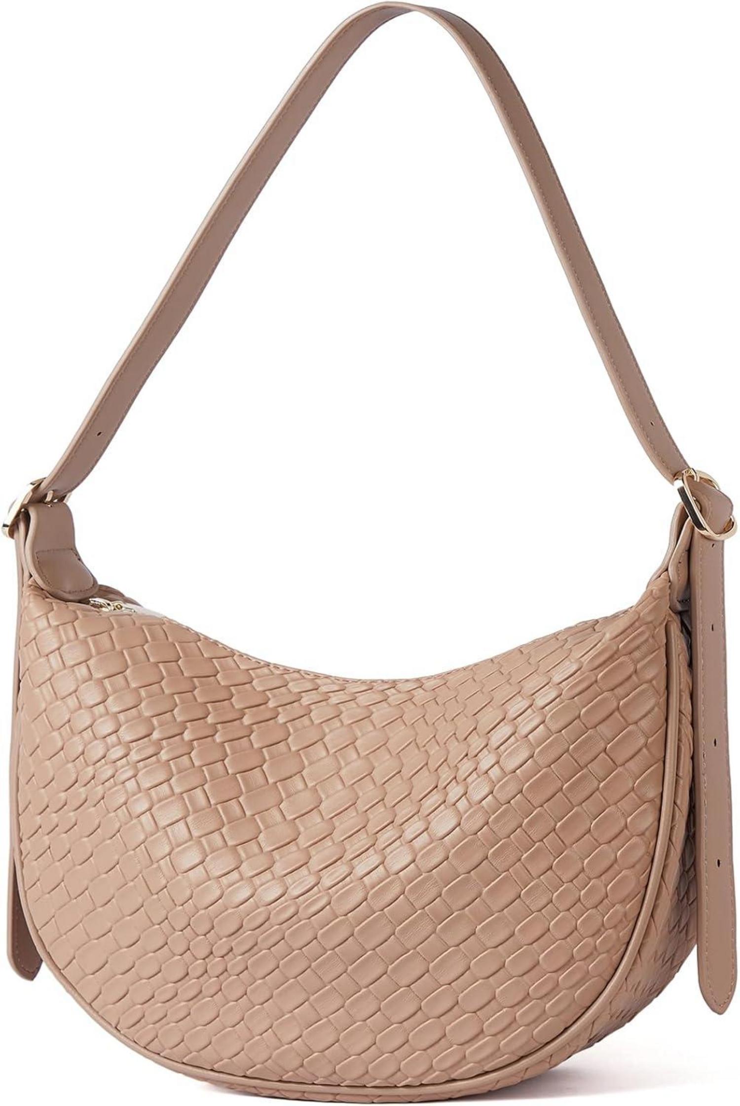 Damen Handtasche Geflochten Crossbody Umhängetasche Tote Bag Khaki