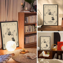 Leinwand Bilder Schwarz 40x60 cm Waage Tarot Wandbilder Wohnzimmer Schlafzimmer Gotische Wanddeko