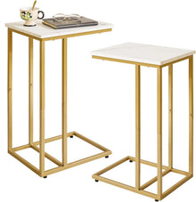 Beistelltische Wohnzimmer Laptoptisch Schlafzimmer Marmor Holz Gold