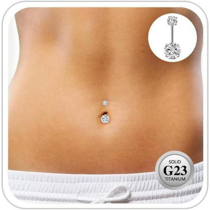 G23 Titan Bauchnabelpiercing – Gold, Silber, Bunt – 14G 8-12mm