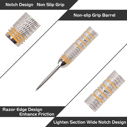 Professionelle Steel Dartpfeile Set mit Metallspitze - 12