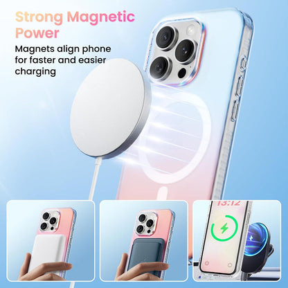 ORNARTO Hue iPhone 15 Pro Hülle Magsafe Anti-Vergilbung 6.1 Zoll