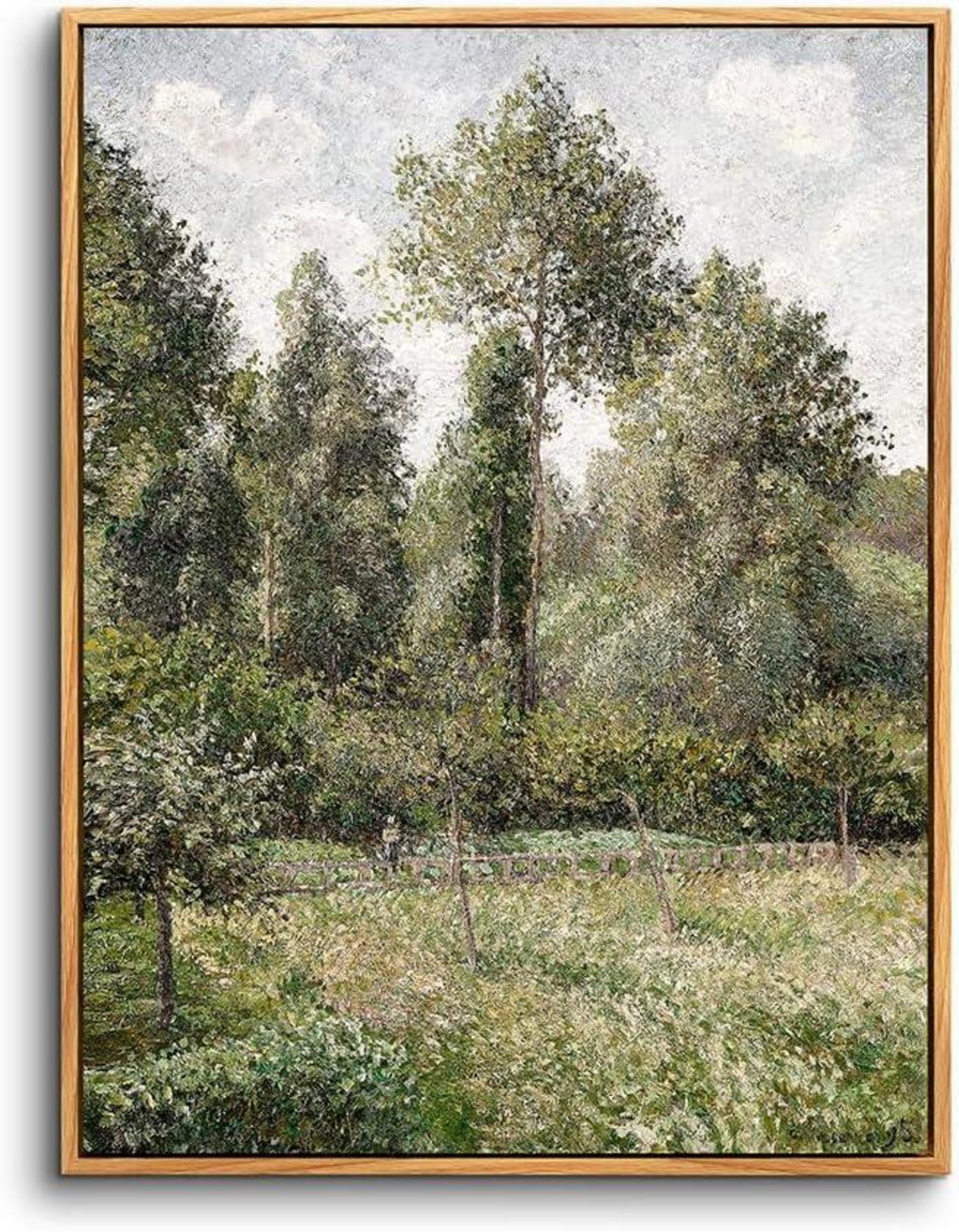 Vintage Leinwand Bild Natur Wald Landschaft 30x40cm mit Rahmen
