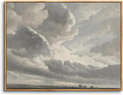 Vintage Leinwand Bilder 20x25 cm Sonnenuntergang Landschafts Wanddeko