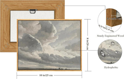 Vintage Leinwand Bilder Sonnenuntergang Landschaft 20x25 cm Holzrahmen