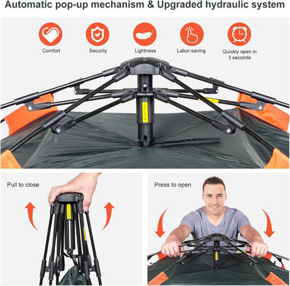 Campingzelt Automatisches Pop Up 1-2 Personen Ultraleicht Wasserdicht