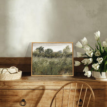 Vintage Leinwandbild mit Rahmen 20x25 cm Holz Natur