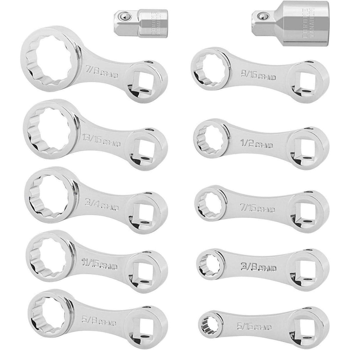 Drehmomentadapter-Set 12-Punkt SAE 3/8 Zoll Antrieb Chrom-Molybdän-Stahl