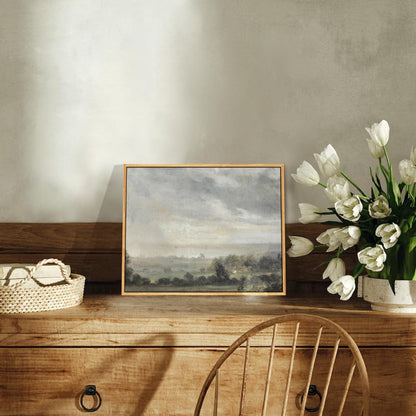 Vintage Leinwandbilder Holzrahmen 20x25 cm Wohnzimmer Natur