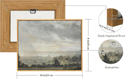Vintage Leinwand Bilder mit Holzrahmen 20x25 cm Wohnzimmer Deko