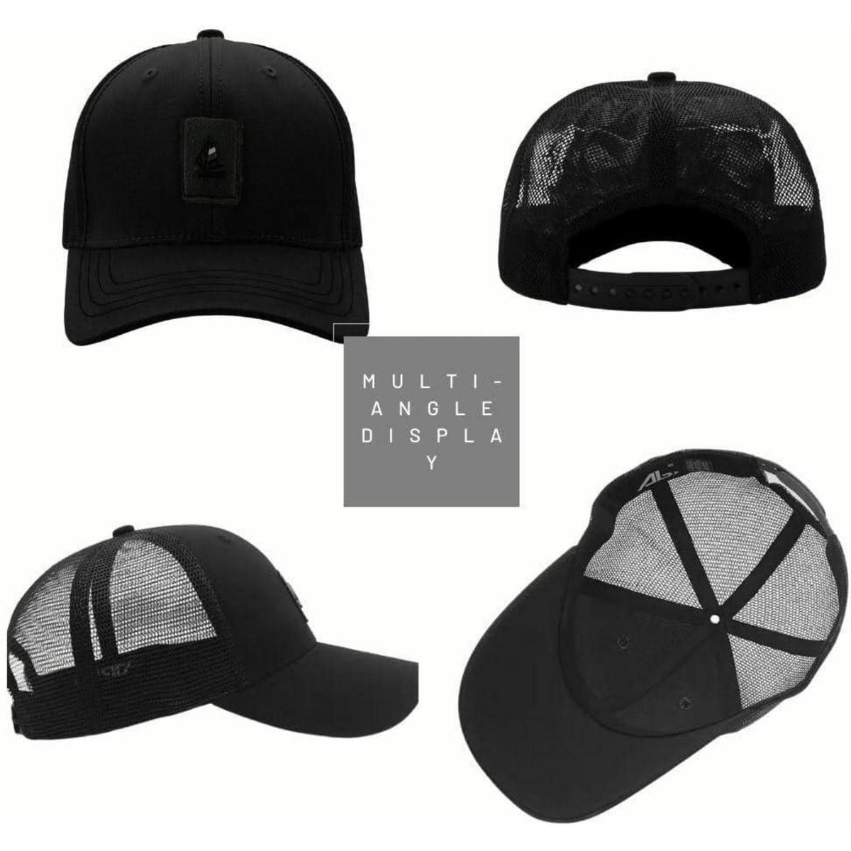 XXL Baseball Cap Herren Mesh Atmungsaktiv Verstellbar Schwarz