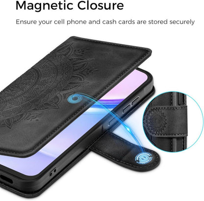 Samsung Galaxy A15 5G/4G Lederhülle Schwarz Flip Wallet Case