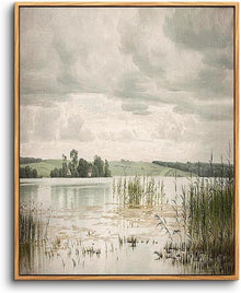 Vintage Leinwandbild mit Holzrahmen 20x25cm Wanddeko Wohnzimmer