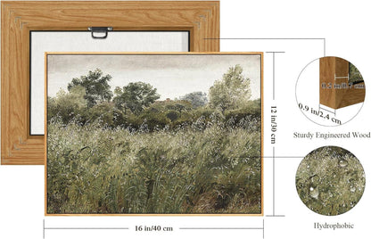 Vintage Leinwand Bilder Holz Rahmen 30x40 cm Wohnzimmer Grün Landschaft