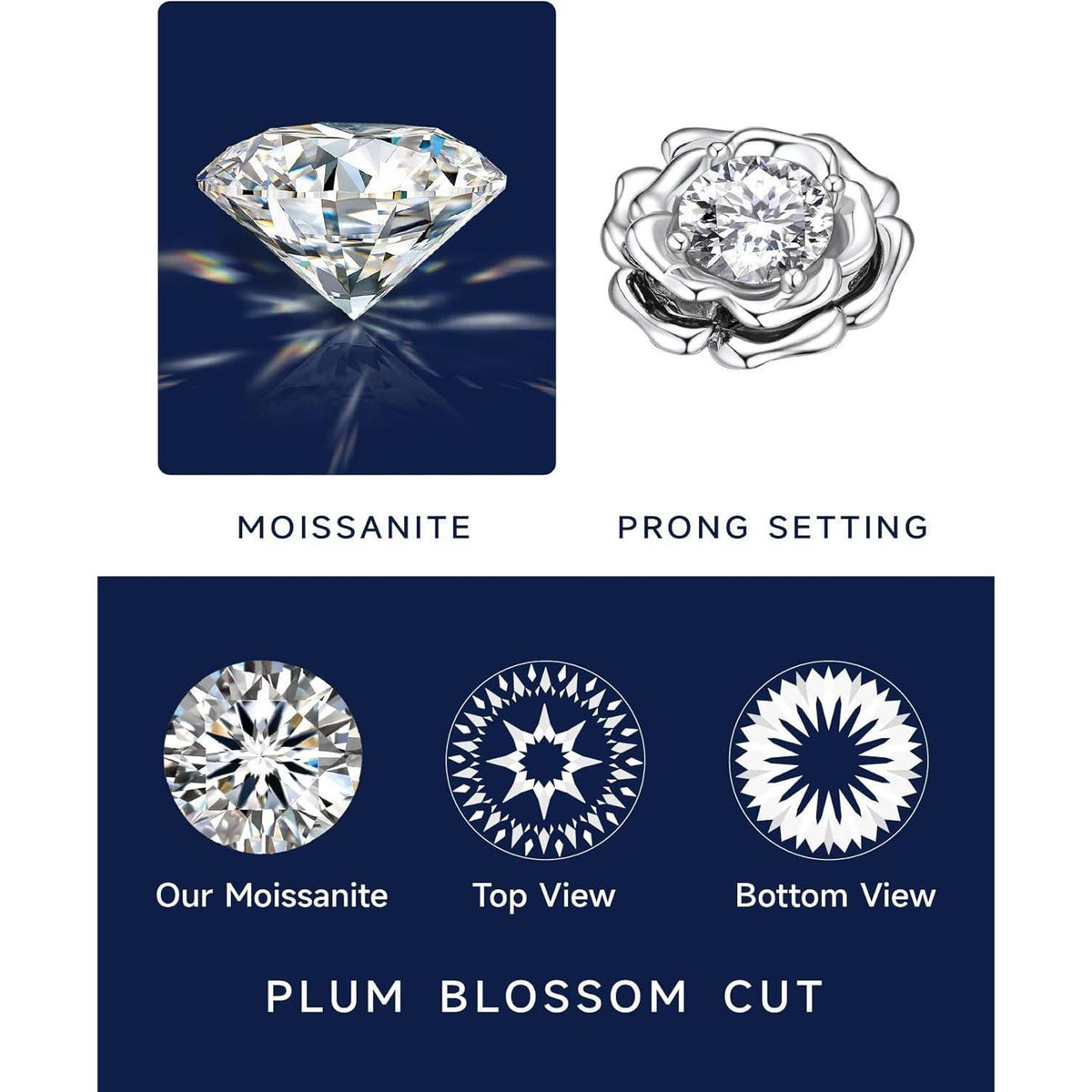 Halskette Herz Moissanite 1 Karat Silber 925 Rosegold Geschenk für Frauen