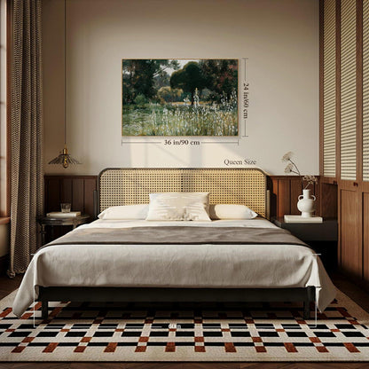 Vintage Leinwandbild mit Holzrahmen, 60x90 cm Landschaft