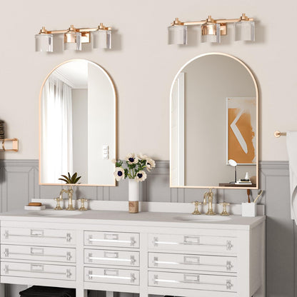 Gewölbter Wandspiegel 60x90cm - 2er Set Gold