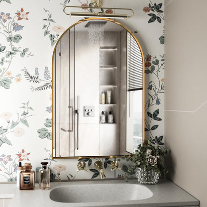 Gewölbter Wandspiegel 60x90cm - 2er Set Gold