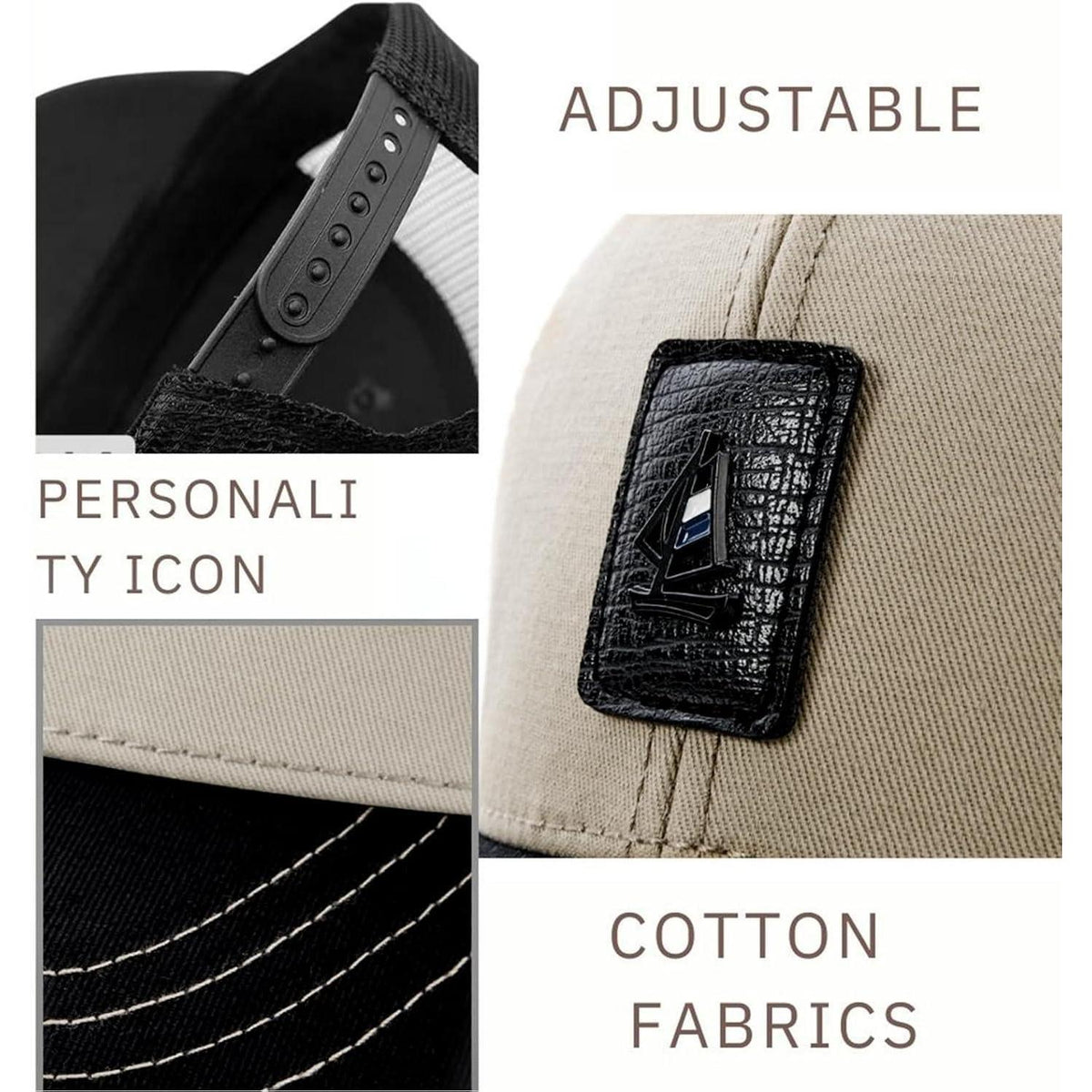 XXL Baseball Cap Herren Mesh Atmungsaktiv Verstellbar Khaki