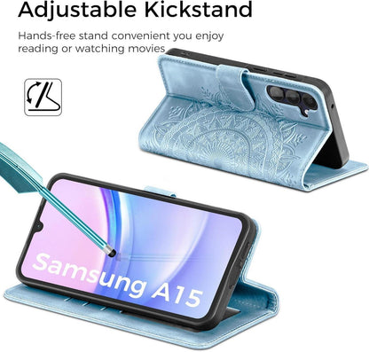 Lederhülle Samsung Galaxy A15 5G Wallet Case mit Kartenfach