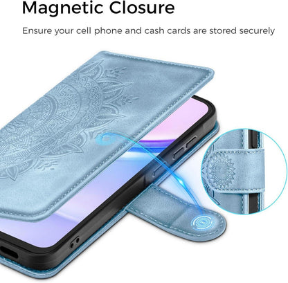 Lederhülle Samsung Galaxy A15 5G/4G Flip Wallet Himmelblau