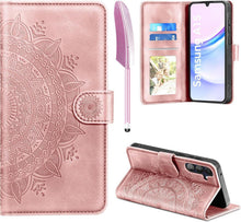 Samsung Galaxy A15 5G/4G Leder Flip Wallet Hülle Rosa