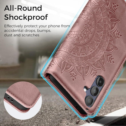 Samsung Galaxy A15 5G/4G Lederhülle Rosa Flip Wallet Case Magnet