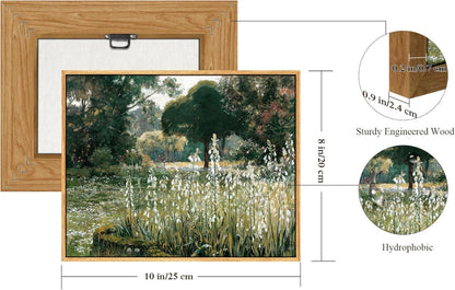 Vintage Leinwand Bilder mit Holzrahmen 20x25cm Natur Landschaft Kunst