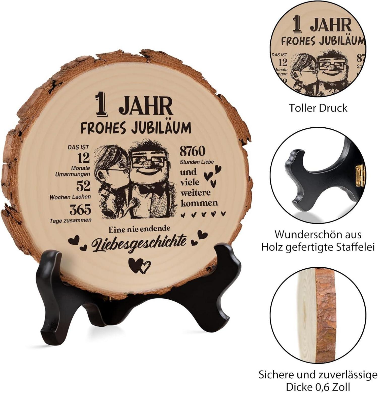 Holzplakette Geschenk 1. Hochzeitstag Liebe Paare Ehemann Ehefrau 1 Jahr