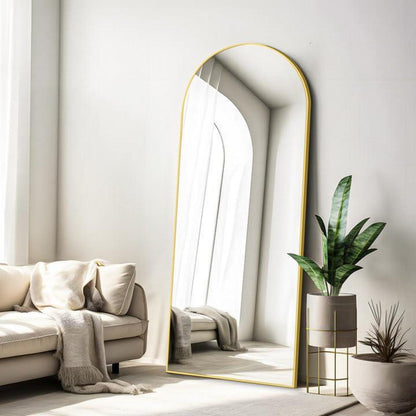 Ganzkörperspiegel Standspiegel Gold 165x60 cm – Modern & Elegant
