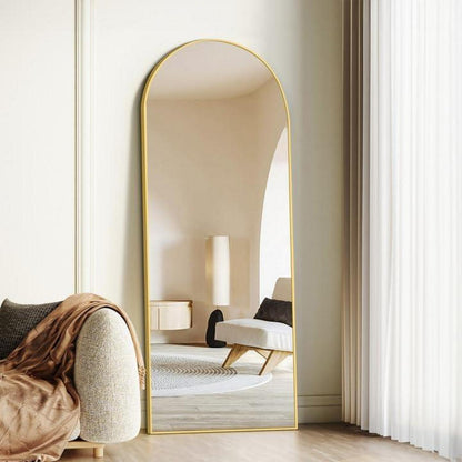 Ganzkörperspiegel Standspiegel Gold 165x60 cm – Modern & Elegant
