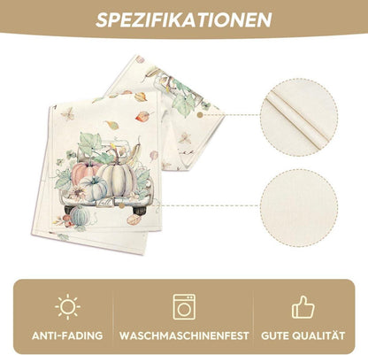 Artoid Mode Herbst Kürbis Lastwagen Tischläufer 40x100 cm Beige